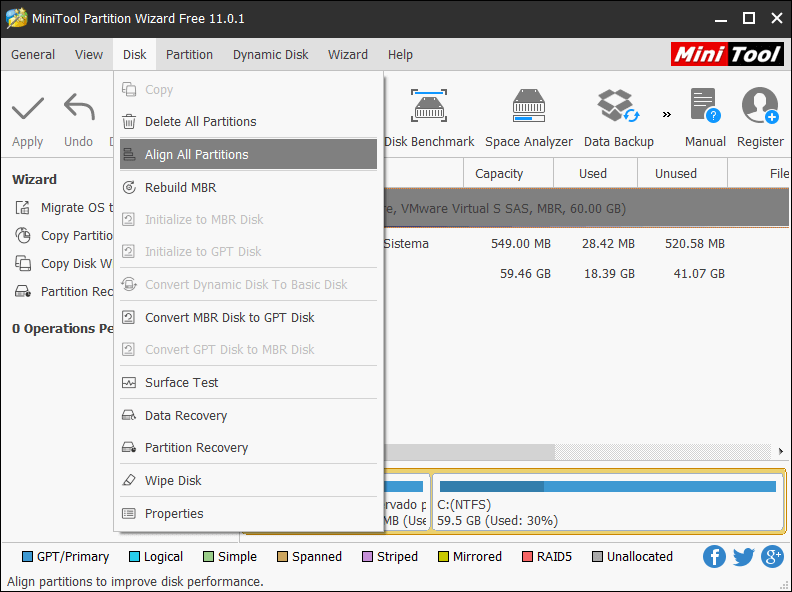 Otimização de SSD | MiniTool Partition Wizard Free