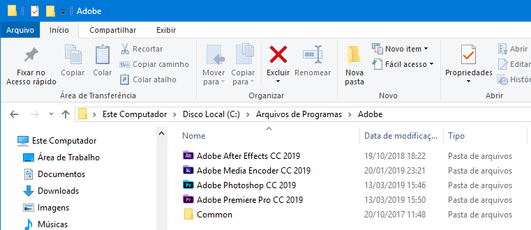 Arquivos de Programas | Adobe