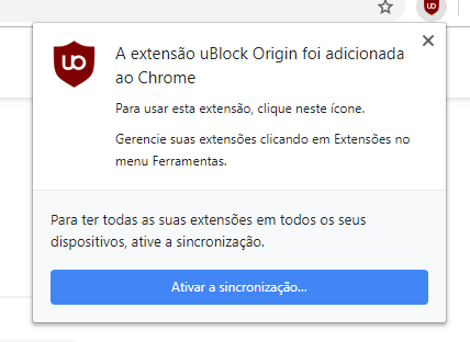 uBlock Origin no Chrome