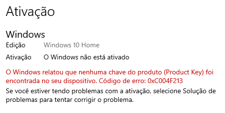 Windows 10 não pode ser ativado automaticamente | Windows 10 de graça