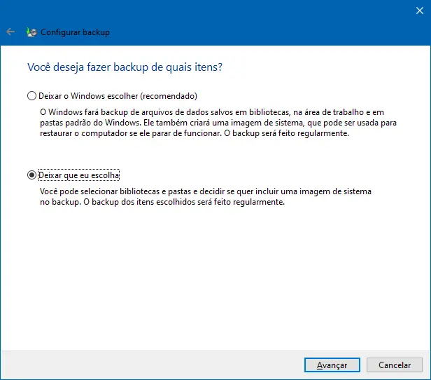 Como agendar backups no Windows 10