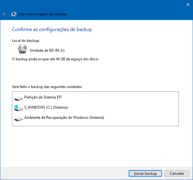 Como criar uma imagem do sistema no Windows 10
