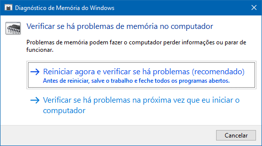 Como usar a ferramenta Diagnóstico de Memória no Windows 10