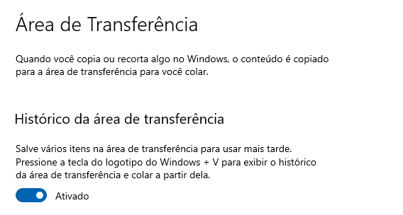 Como sincronizar a área de transferência entre diferentes PCs com Windows 10