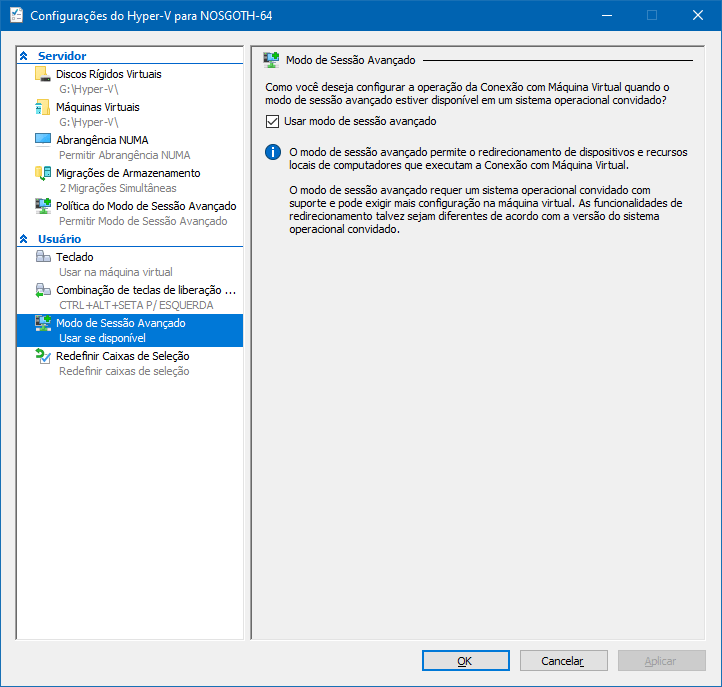 Como acessar dispositivos e recursos locais em uma máquina virtual do Hyper-V no Windows 10