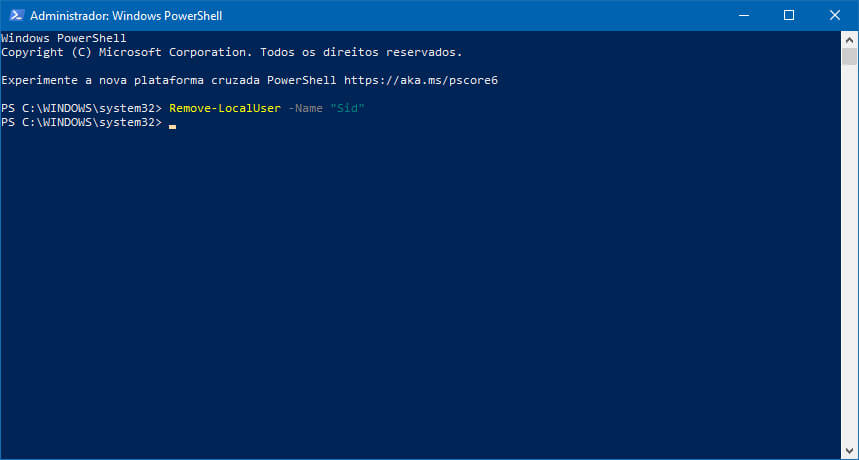 Como criar uma conta de usuário no Windows 10 usando o PowerShell