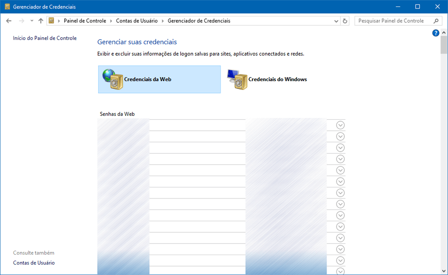 Como usar o Gerenciador de Credenciais no Windows 10