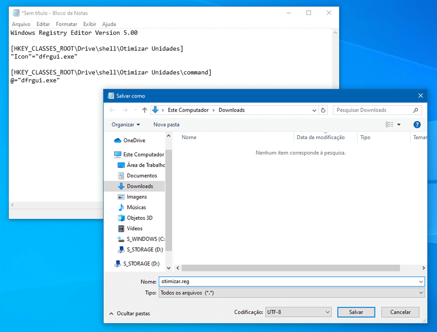 Como adicionar a opção Otimizar Unidades ao menu de contexto no Windows 10