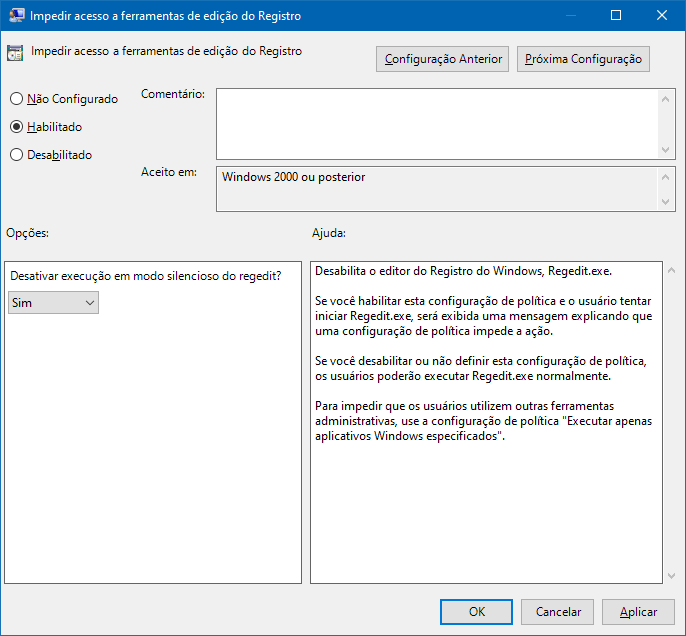 Como restringir o acesso ao Editor do Registro no Windows 10