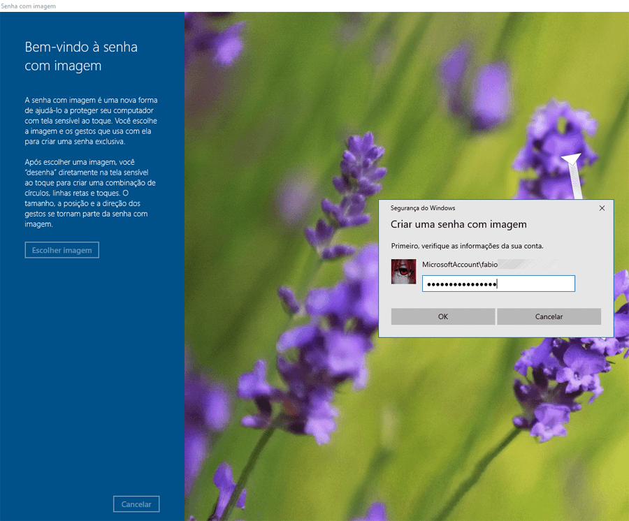 Como usar a opção Senha com Imagem para se logar no Windows 10