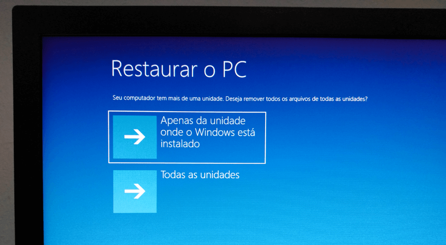 Como usar a opção Restaurar o PC no Windows 10 sem precisar se logar