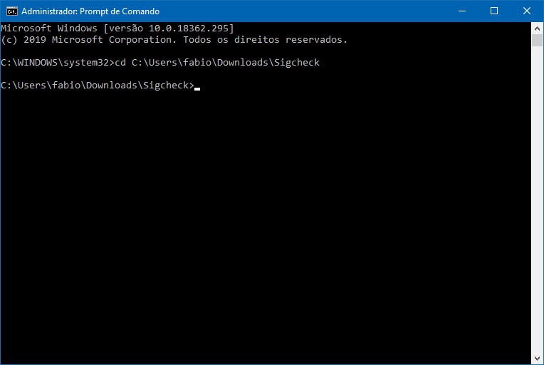 Como verificar arquivos no Windows 10 usando a ferramenta SigCheck