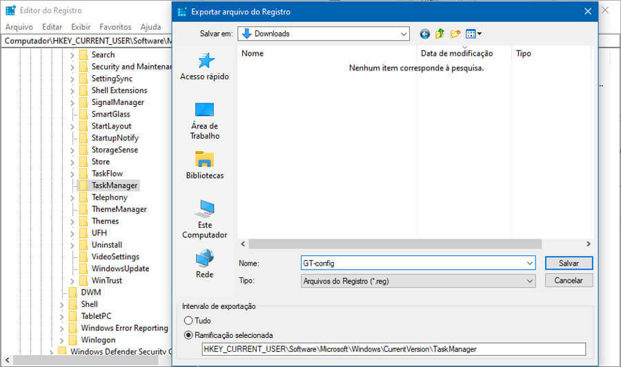 Como fazer o backup das configurações do Gerenciador de Tarefas no Windows 10