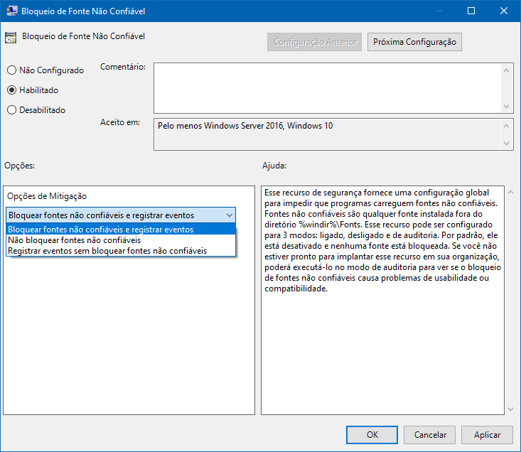Como habilitar o bloqueio de fontes não confiáveis no Windows 10