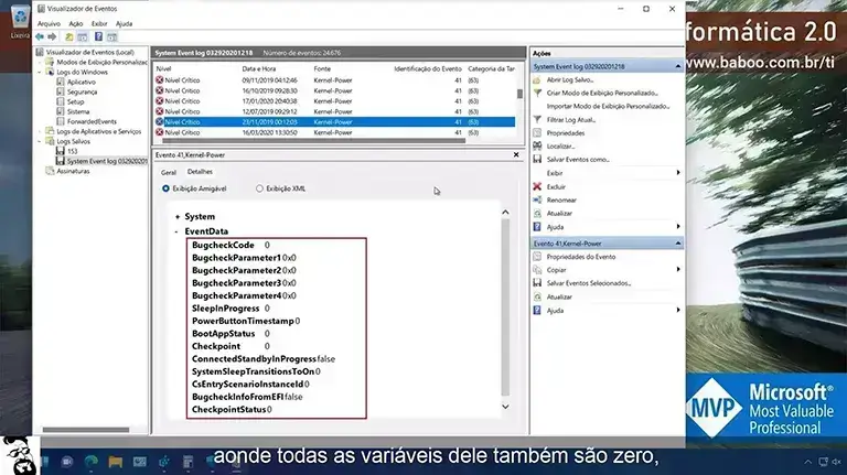 Aula 13: Análise de Tela Azul da Morte e problemas no Windows