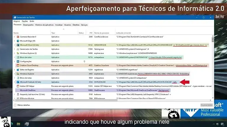 Aula 34: Gerenciador de Tarefas e Monitor de Recursos