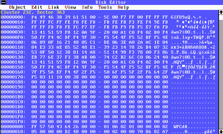Desmistificando a ideia de que empresas de antivírus criam vírus: editor Hexadecimal Norton Disk Editor