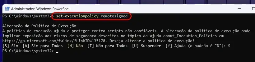 set-executionpolicy remotesigned