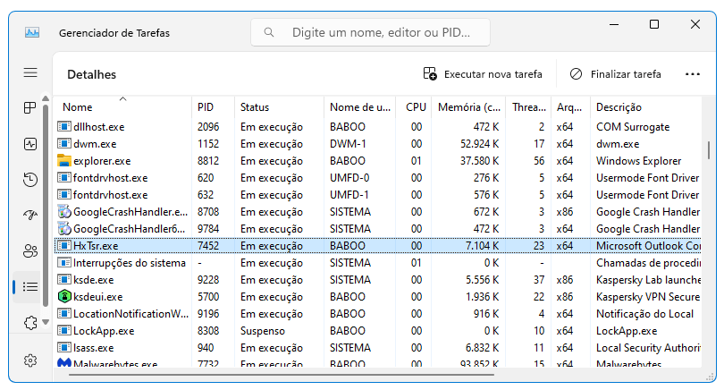 Tudo sobre o HxTSR (arquivo HxTsr.exe)