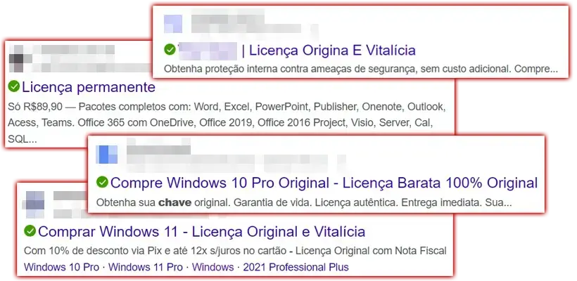Chave de ativação barata vendida na web é golpe