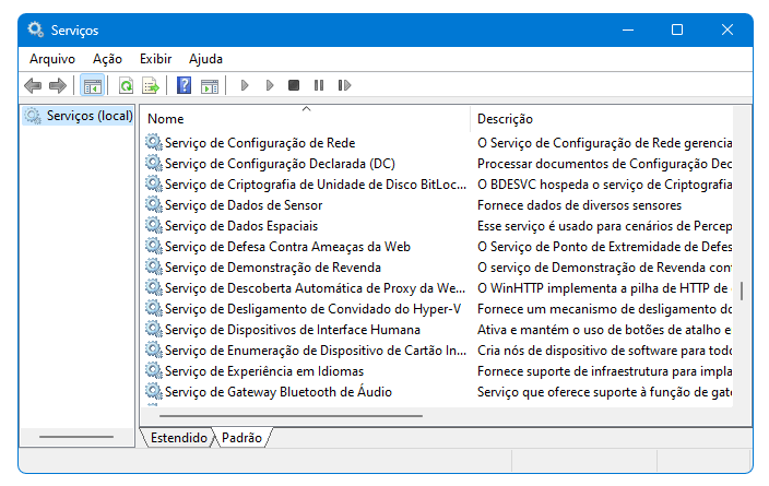 Desativar Serviços não deixa o Windows mais rápido