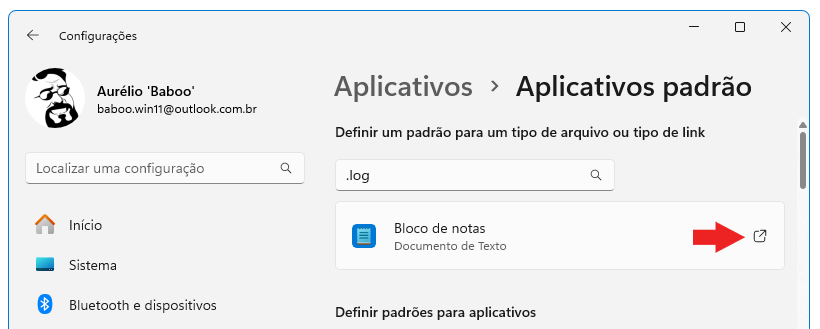 alterar Aplicativo padrão no Windows 11