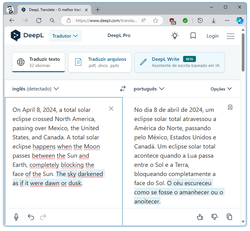 DeepL: Tradução de texto via IA