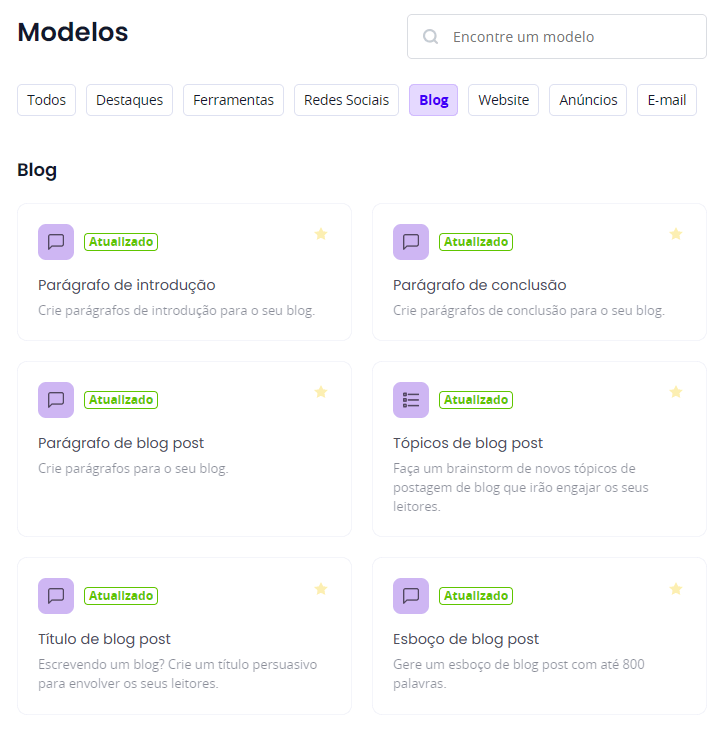 InfinityAI escreve o texto por você