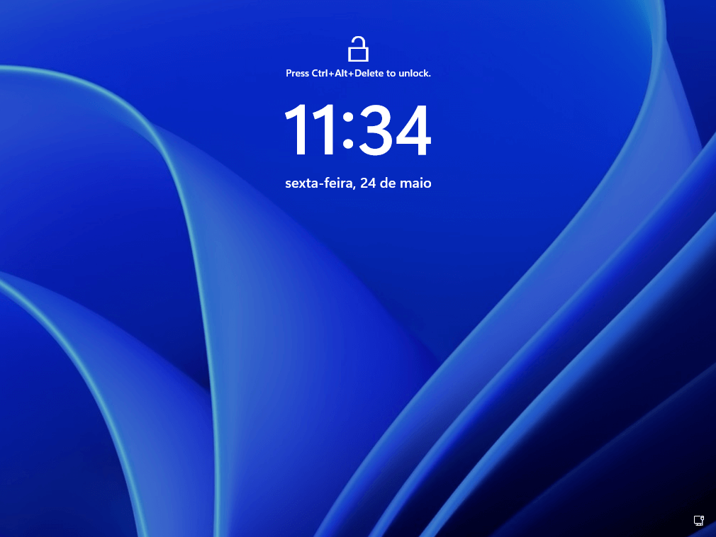 Tela de login do Windows Server 2025