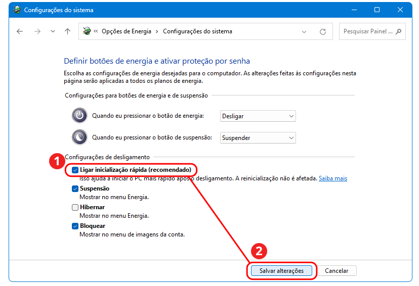 Desativar a Inicialização Rápida NÃO diminui a vida útil do PC